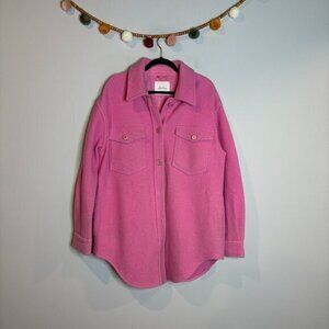 Wilfred Free pink merino wool boucle shacket jacket